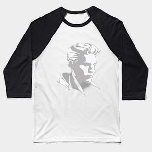 Enigmatic Silver Silhouette - Iconic Hair Style No. 606 Baseball T-Shirt